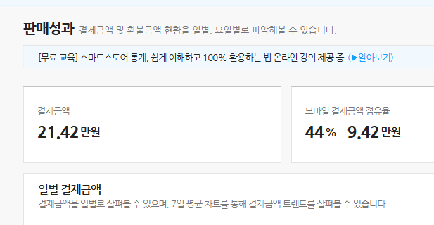 스마트스토어 매출